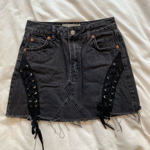 Topshop denim mini skirt